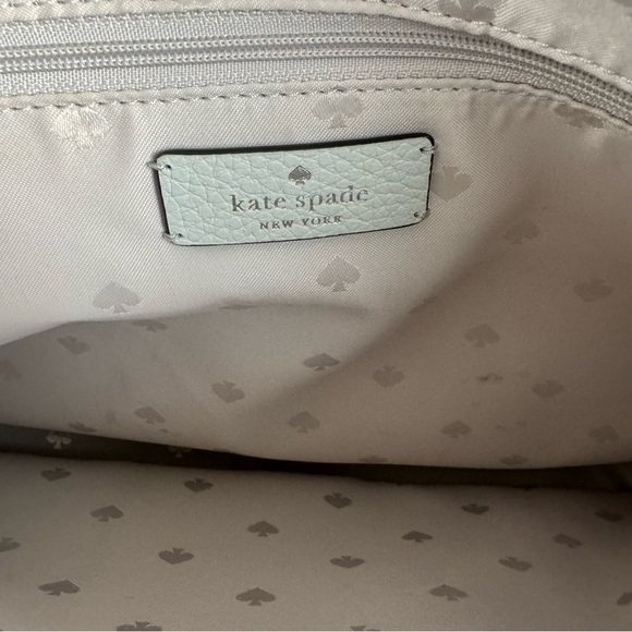 Kate Spade New York White Pebbled Leather Shoulder Bag Tote Purse - Picture 8 of 14